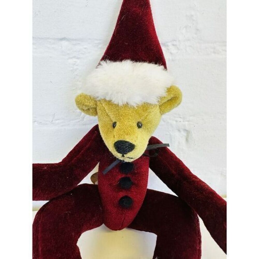 Bearly There Inc Jolly Old Elf By Linda Spiegel‎ Red White & Black Elf Vintage